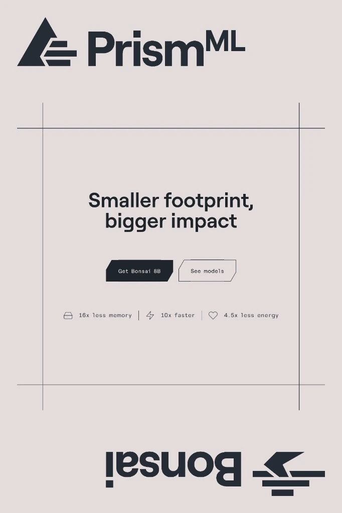 PrismML brand and website design.