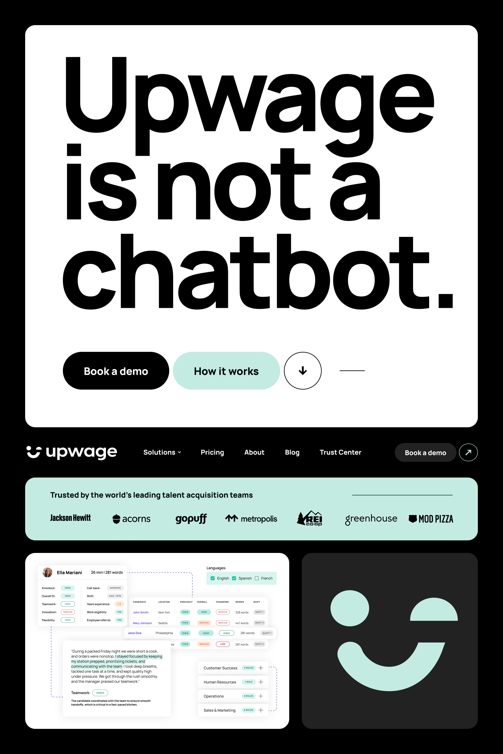 Upwage brand and website design.