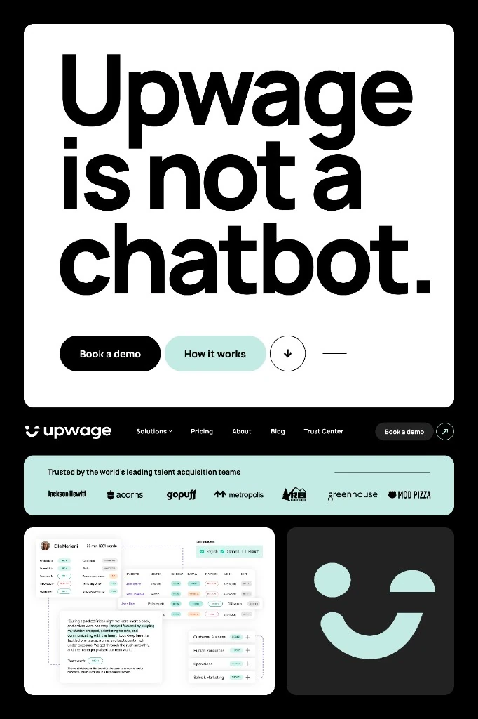 Upwage brand and website design.